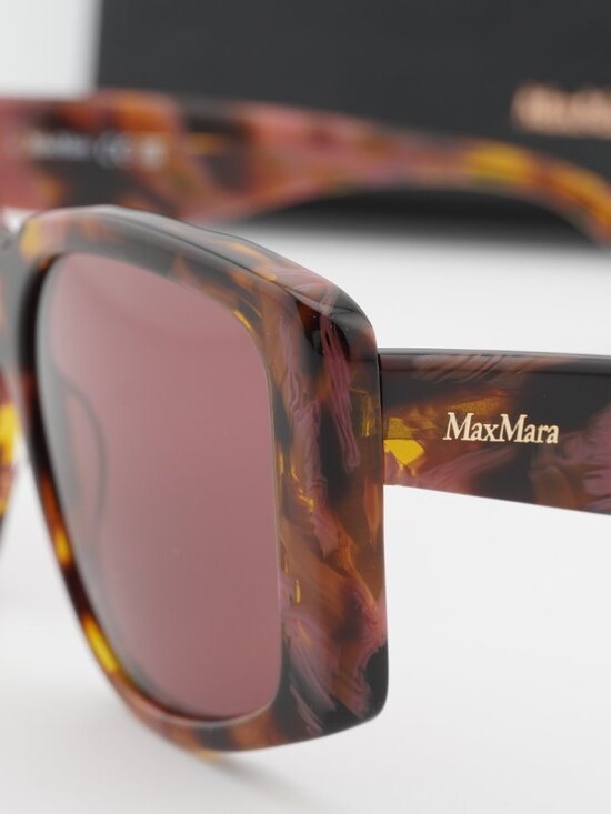 Max Mara GLIMPSE6 MM0098 55S Butterfly Sunglasses - Havana / Bordeaux main image 6